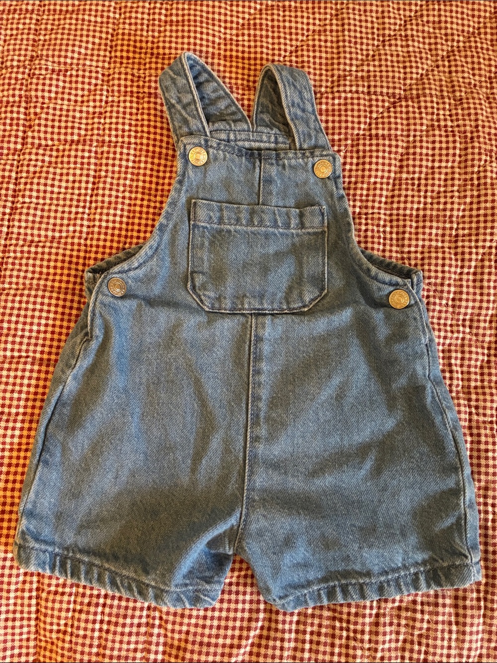 Zara 3-6 months Denim Short Overalls - Blue